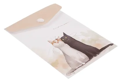 Папка-конверт А6 на кнопке "Коты. Павлик и Валера", вертикальная - фото 2