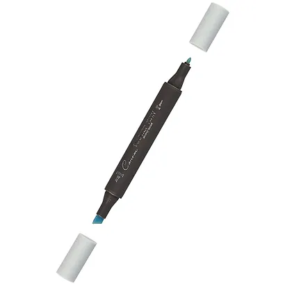 Маркер художественный "Сонет" сине-серый 1, двухсторон., тонк. и широк.долото, Сонет - фото 2