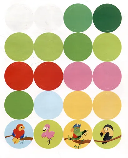 Первая аппликация: птички: 109 наклеек - фото 4