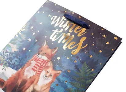 Пакет А5 23*18*10 "Лисички. Winter times" НГ, бум.мат.ламинат - фото 2