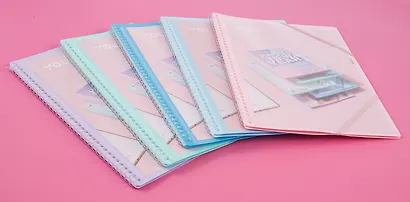 Папка 20 файлов А4 "Pastel" на пружине, с резинкой, в ассортименте - фото 4