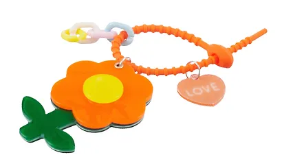 Брелок-обвес на сумку «Цветочек Оранжевый», пластик - фото 2