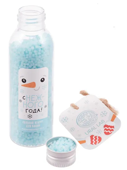 Жемчуг для ванны Снеговик, аромат Маршмэллоу (Ural Lab) (85г) - фото 3