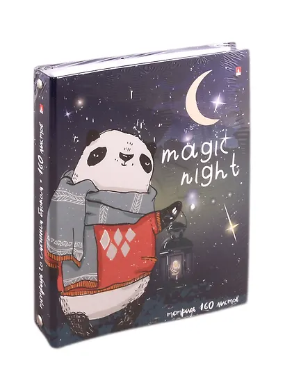 Тетрадь на кольцах в клетку Альт, Magic Night, 160 листов - фото 1