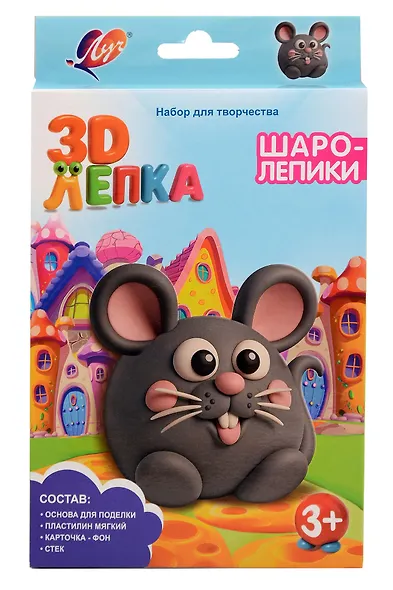 Набор для творчества с пластилином "Мышка" (серия "Шаролепики") - фото 1