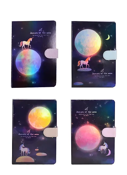 Блокнот с магнитной застежкой "Единорог и Луна. Journey of the moon", 224 страницы, 13 х 19 см - фото 3