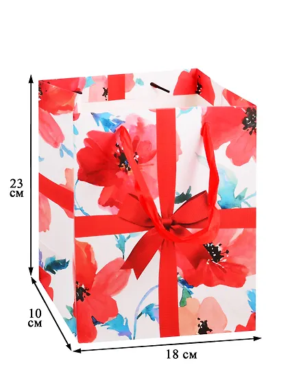 Пакет подарочный "Маки", А5 - фото 2