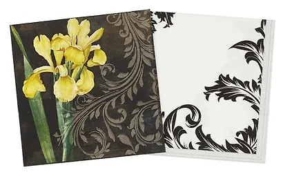 Набор для творчества Салфетки для декупажа Цветущее богатство черное - 2 шт. - фото 1
