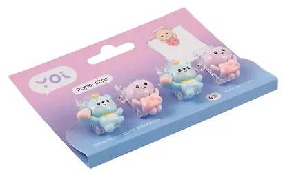 Зажимы для бумаги "Cute animals", 4 штуки - фото 3