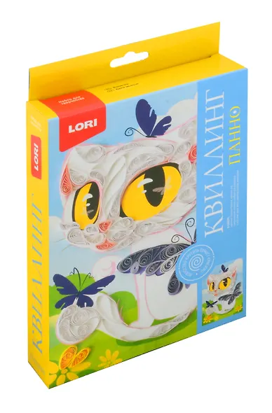 Квиллинг. Панно "Кошечка" - фото 1