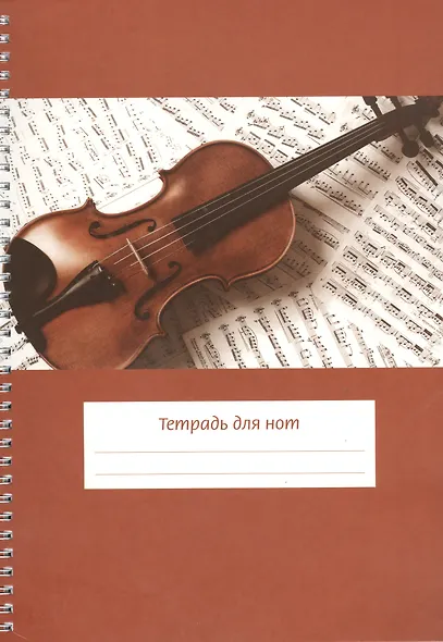 Тетрадь для нот «Скрипка на нотах» 12 листов, А4, спираль - Перископ - фото 1