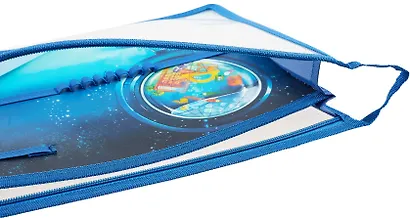 Папка для труда А4 "ГЛОБУС" 33*23см пластик, молния, внутр.блок для канц.принадлежностей - фото 5