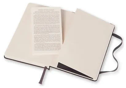Книга для записей А5, 120 листов в точку "Classic Large", черная, жесткая обложка, резинка, Moleskine - фото 6