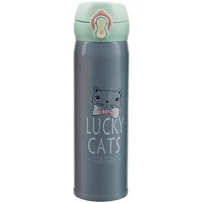 Термос Кот Lucky cats (металл) (500мл) (12-16468-0080) - фото 4