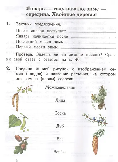 Окружающий мир 1 кл. Тетрадь № 2 для проверочных работ (2,3 изд) (мНШXXI) Виноградова (РУ) - фото 2