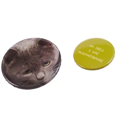 Набор значков "На обед у нас разочарование", коллекция "Забавные питомцы", 2 шт. - фото 4