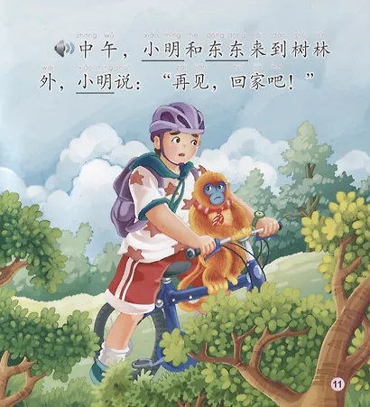 Dongdong the Golden Monkey. A Day in the City. Modern fiction = Золотая обезьянка Дундун. День в городе. Адаптированная книга для чтения (+CD-ROM) - фото 3
