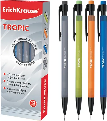 Карандаш механический Erich Krause, Tropic, 0,5 мм, в ассортименте - фото 3