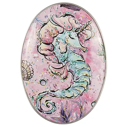 Шкатулка овальная Море (пастель с золотом) (металл) (8,5×6) (12-09412-03516-35) - фото 3