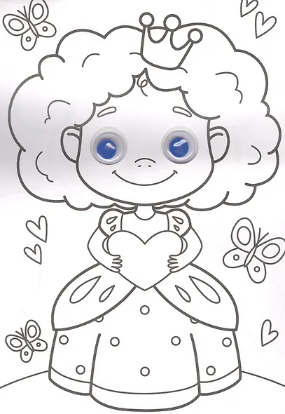 РАСКРАСКА А4 с глазками 22мм. МИР ДЕВЧОНОК - фото 3