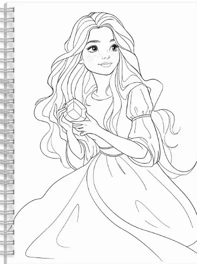Принцессы. Раскраска - фото 3