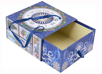 Коробка подарочная "Новогодние часы" 16*16*8 Новый год, картон - фото 2