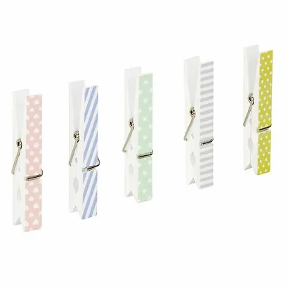 Прищепки декоративные Пастельные тона, 5 штук, 7,2 см, ассорти, ОСТРОВ СОКРОВИЩ, 662677 - фото 3