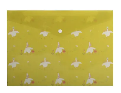 Папка-конверт А4+ на кнопке "Гуси", в ассортименте - фото 5