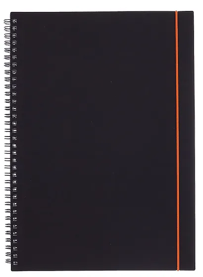 Тетрадь А4 80 листов, клетка, "Favorite Black. No 1" спираль - фото 1