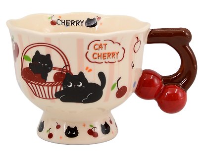 Кружка Cherry Cat Котик в корзинке (керамика) (360мл) (12-6641-202604-07) - фото 1