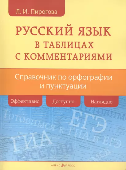 Русский язык в таблицах с комментариями (справочник по орфографии и пунктуации) - фото 1