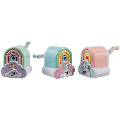 Точилка механическая 1 отверстие "Cat and rainbow", в ассортименте - фото 5