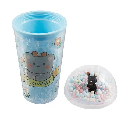 Стакан с крышкой Мишка Kawaii (пластик) (450мл) (12-16064-TER16) - фото 4