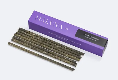 Магические черные свечи с полынью Maluna (7шт) (Очищение от негатива) (2031) - фото 1