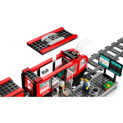 LEGO City: Трамвай и станция в центре города, 811 деталей (60423) - фото 11