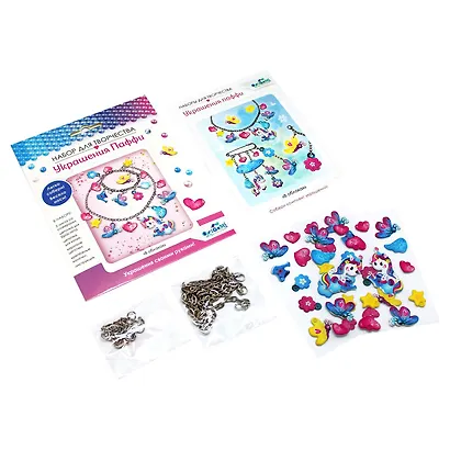 Набор для творчества. Украшение из Паффи стикеров. В облаках. Браслет и ожерелье - фото 3