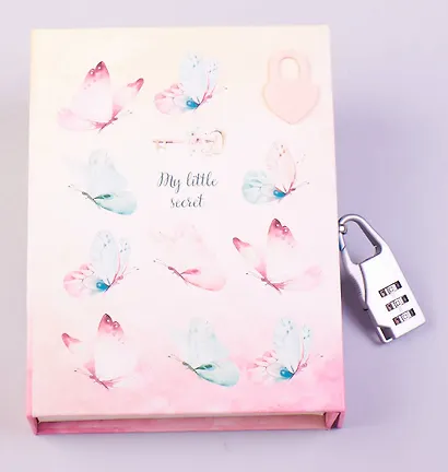 Блокнот с замочком «Танец бабочек», 80 листов - фото 2