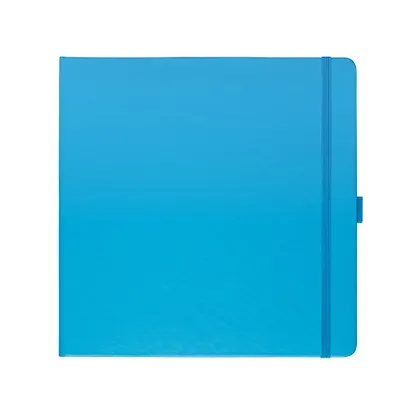 Скетчбук 20*20 80л "Sketchmarker" синий неон, 140г/м2, слоновая кость, тв.обл. - фото 2