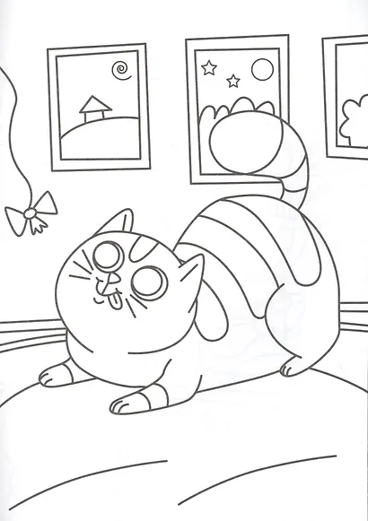 Пушистые котята. Раскраска - фото 2