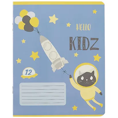 Тетрадь в линейку Academy Style, "Кот в космосе", 12 листов, в ассортименте - фото 4