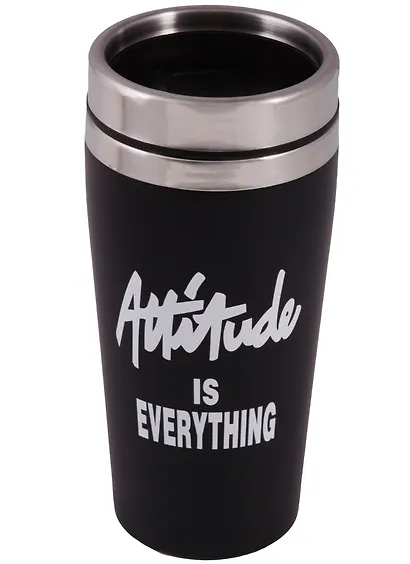 Термостакан Attitude 400мл (пластик) 12-06646-black 2 - фото 1