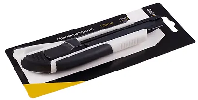 Нож канцелярский 18мм блистер, Schiller - фото 2