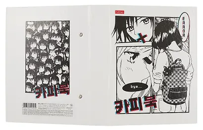 Папка-обложка для тетради со сменными блоками А5 "Аниме комикс" 2 кольца, глянц.ламин., ассорти - фото 4