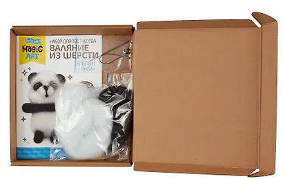 Набор для творчества. Валяние из шерсти, брелок "Панда" - фото 4