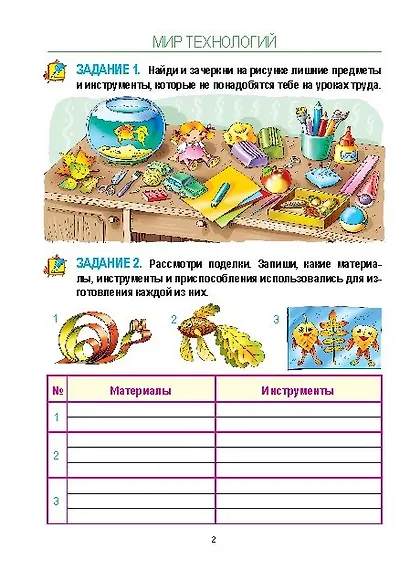 Трудовое обучение. 2 класс. Учебный комплект - фото 2