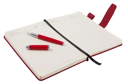 Набор канцелярский "Red" книга для записей, ручка шариковая - фото 5