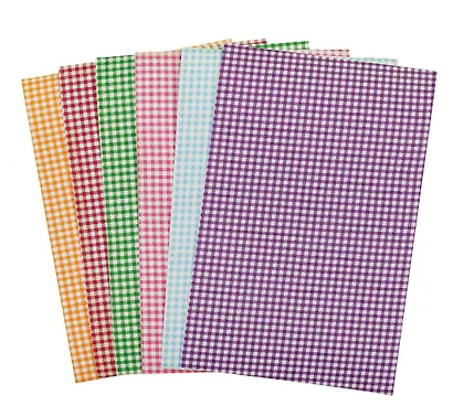 Набор для творчества, Набор пористой резины (ЭВА) А4 Schreiber/Шрайбер" с цветной текстильной поверхностью клетка, 2мм, 6 листов, 6 цветов S 5559" - фото 2