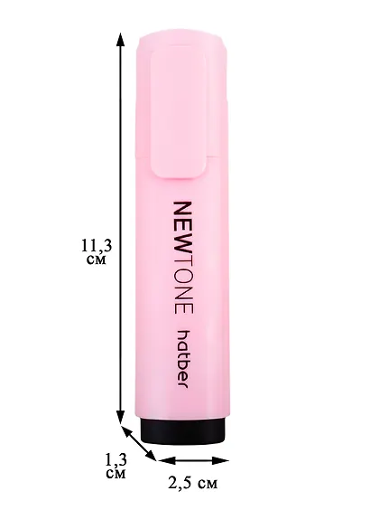 Текстовыделитель Hatber, пастельный розовый - фото 4