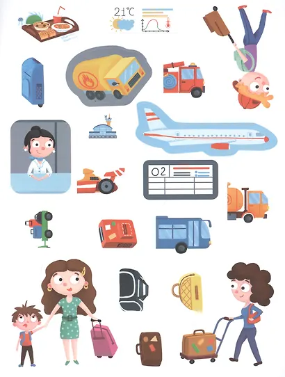 Аэропорт: книжка-панорама с наклейками. Виммельбух - фото 3