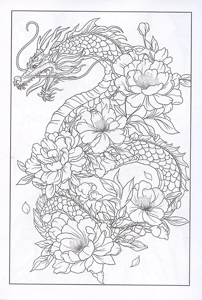 Раскраска-антистресс. Девушки. Песнь дракона - фото 5